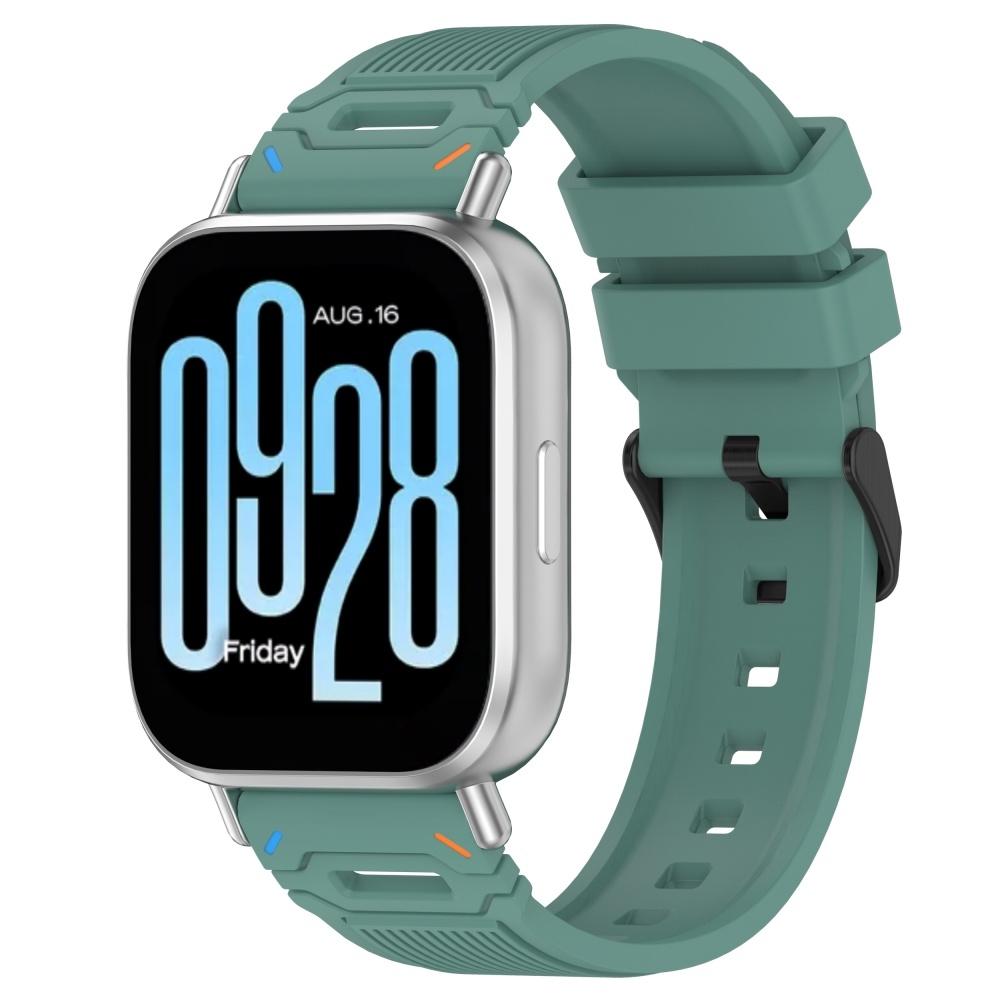 Xiaomi Watch 22mm Silicone Watch Band Vertical Pattern Quick Release Replacement Strap With Black Buckle two Color+olive Green