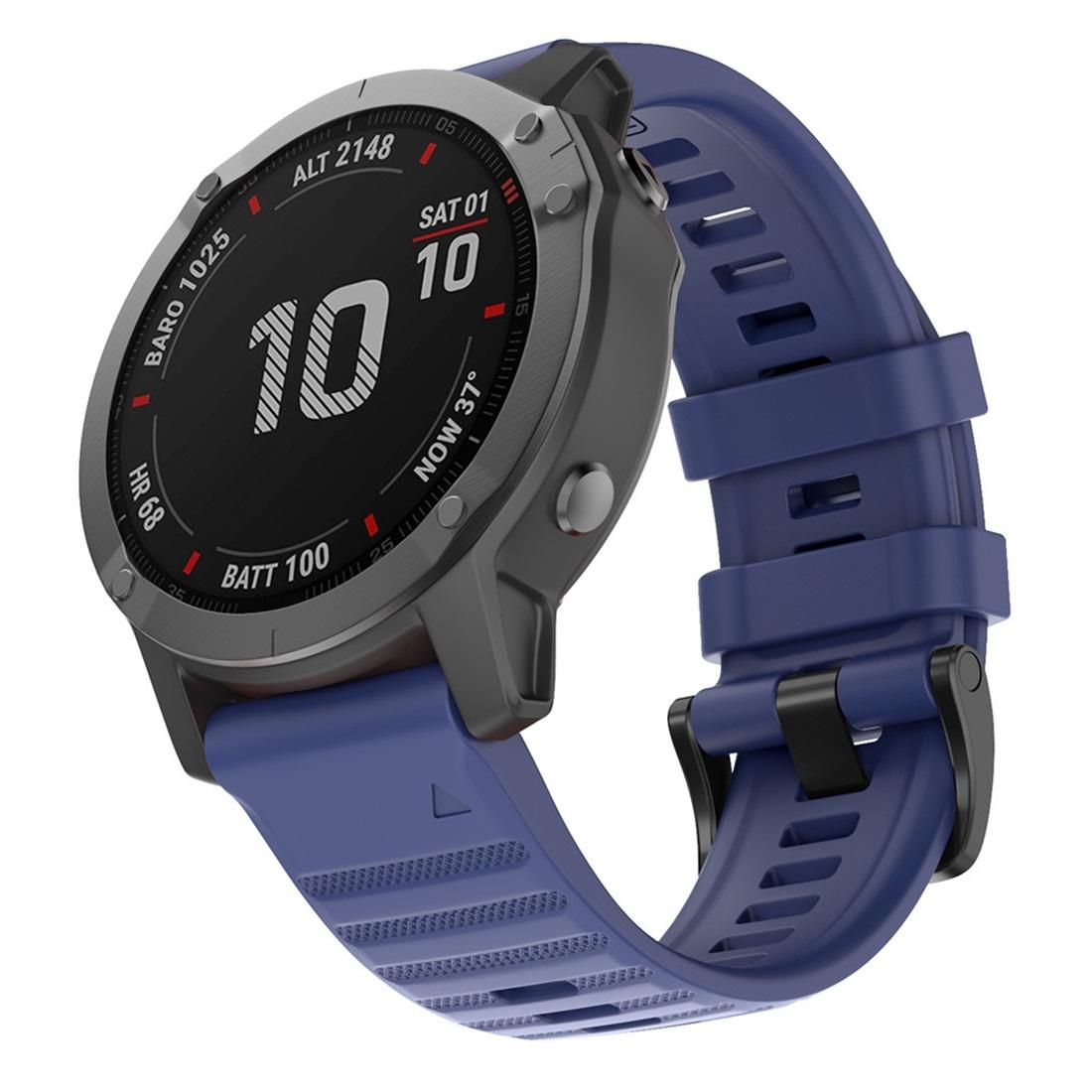 Garmin Fenix 6 22mm Silicone Watch Band Soft Replacement Watch Strap blue
