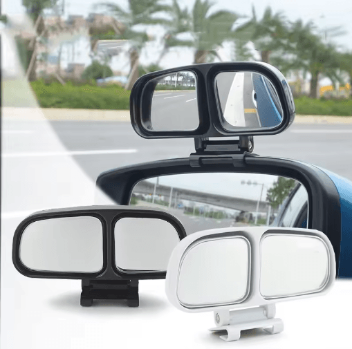 360 Adjustable Blind Spot Mirror Wide Angle Convex Rearview Mirror For Safer Driving white Left And Right
