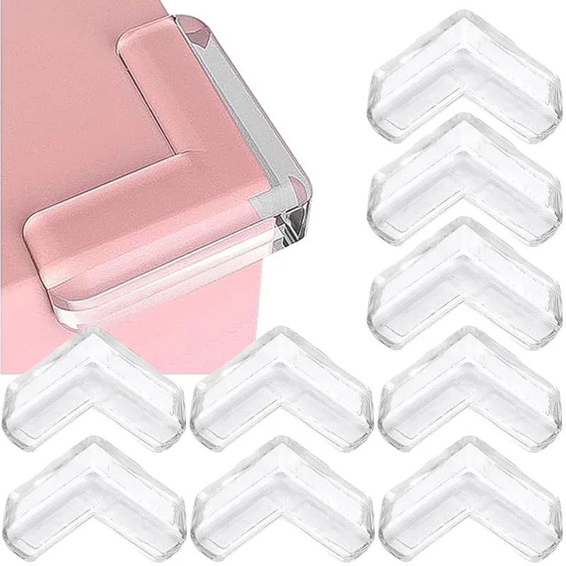 Transparent Silicone Baby Safety Edge Protector Soft Child Proof Table Corner Guard & Furniture Edge Protection 01 4pcs