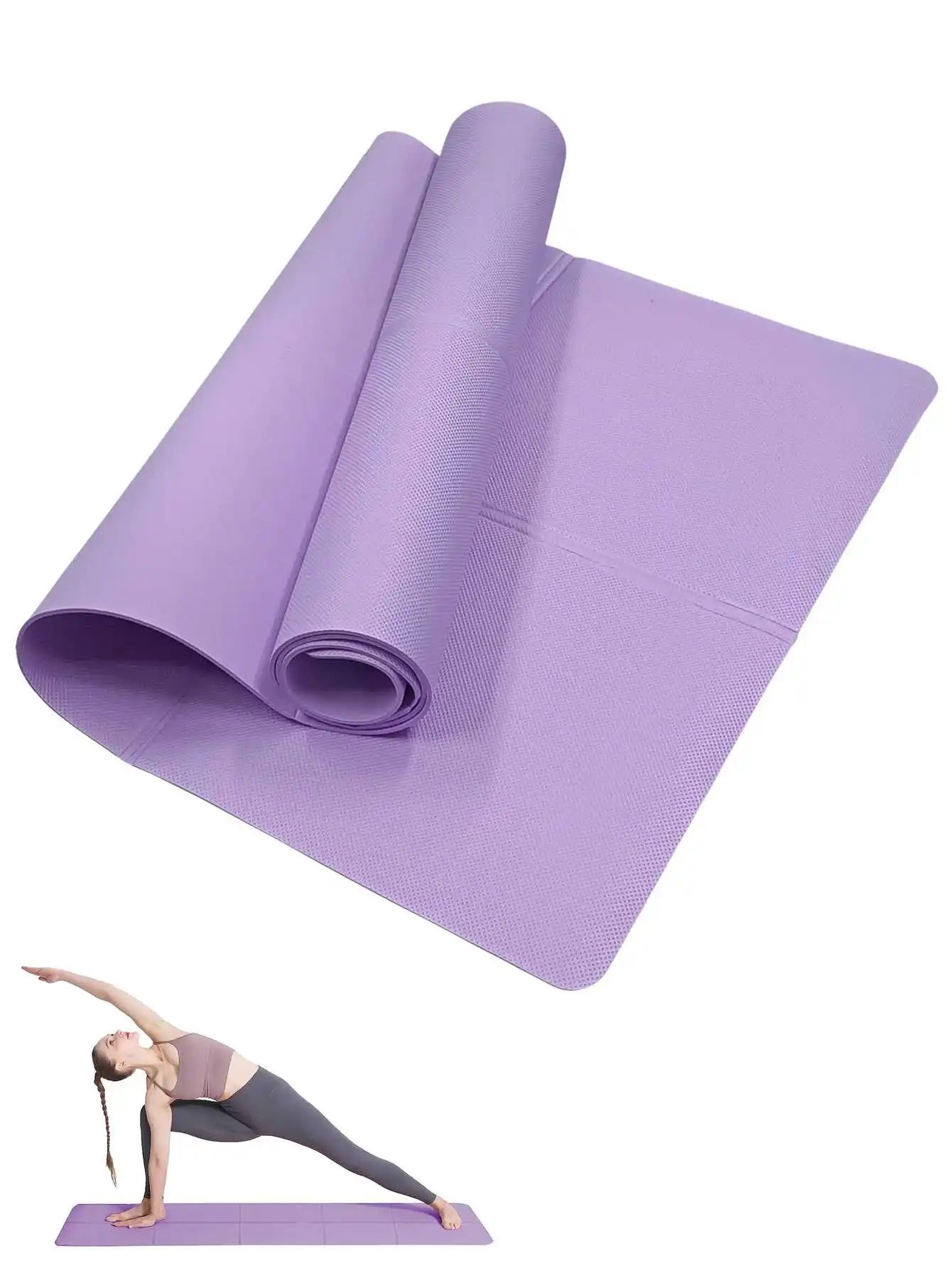 Non Slip Yoga Mat Pilates Exercise Mat Fitness Workout Mat 6 0.12 Inches