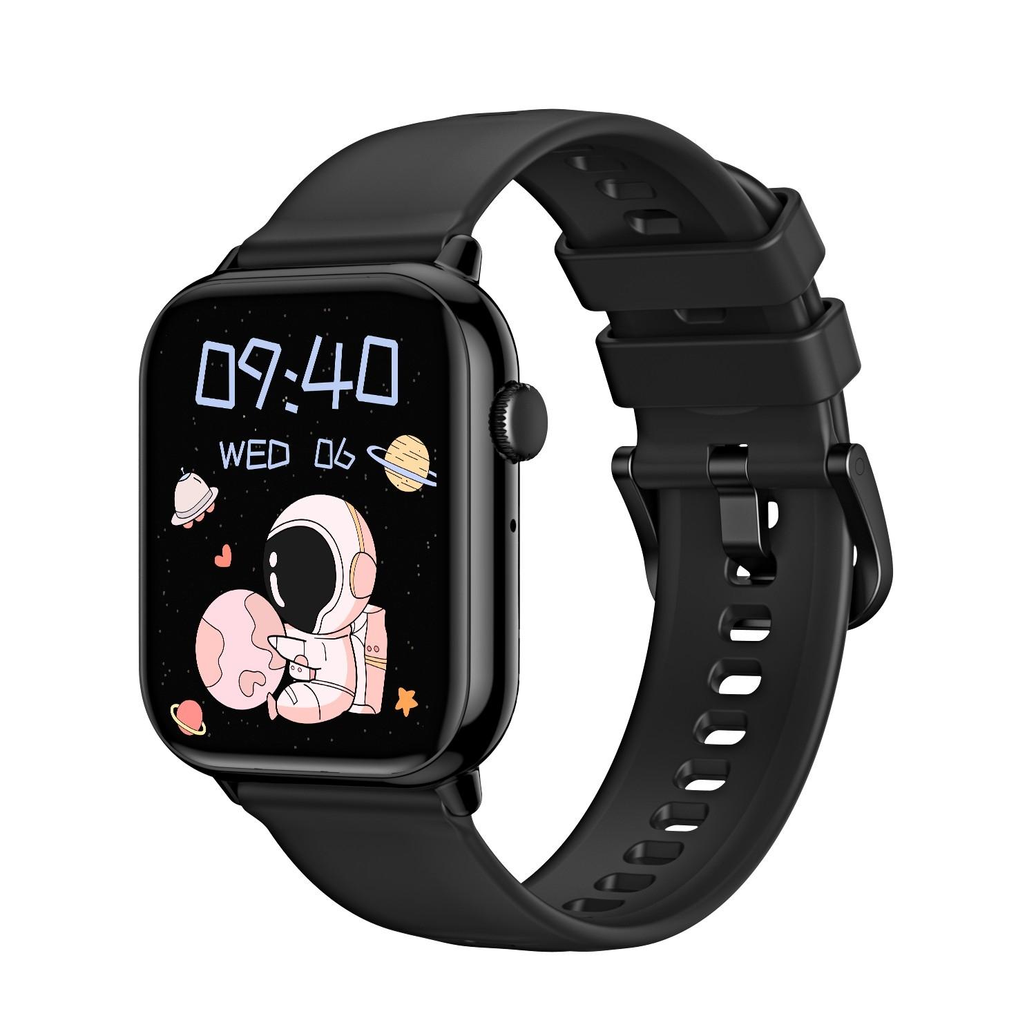 HD15 Smart Watch 1.75 Inch IP68 Waterproof Smart Watch With Bluetooth Calling & Health Tracking black