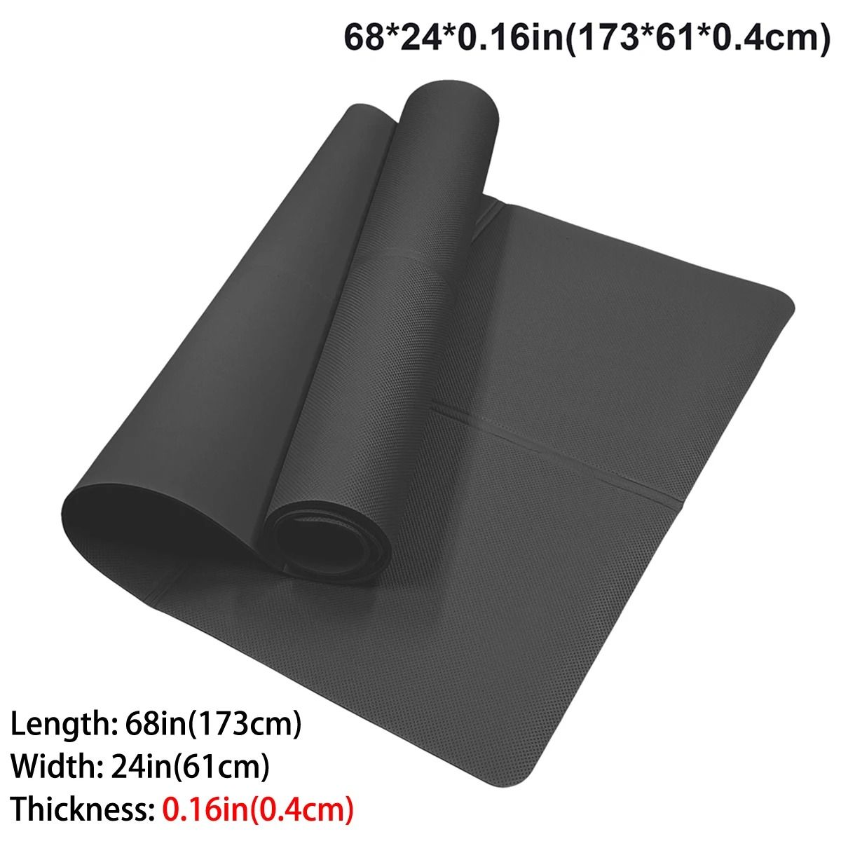 4mm Anti Slip EVA Yoga Mat For Pilates Fitness And Floor Workout black