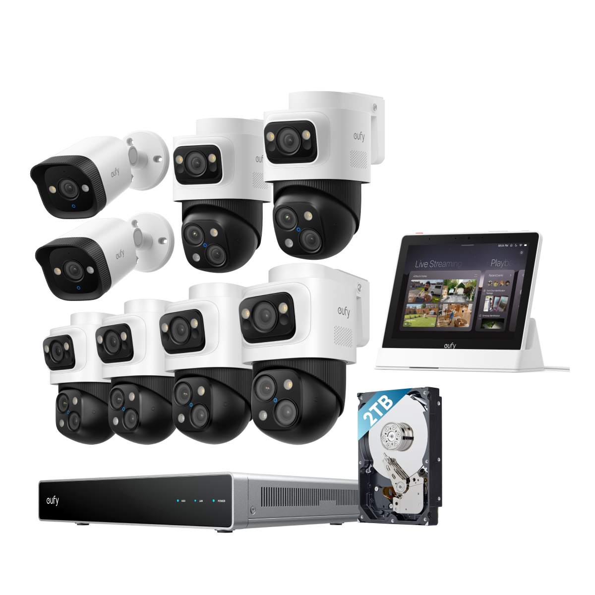eufy PoE Bullet-PTZ-Kamera S4 8-Cam kit Image