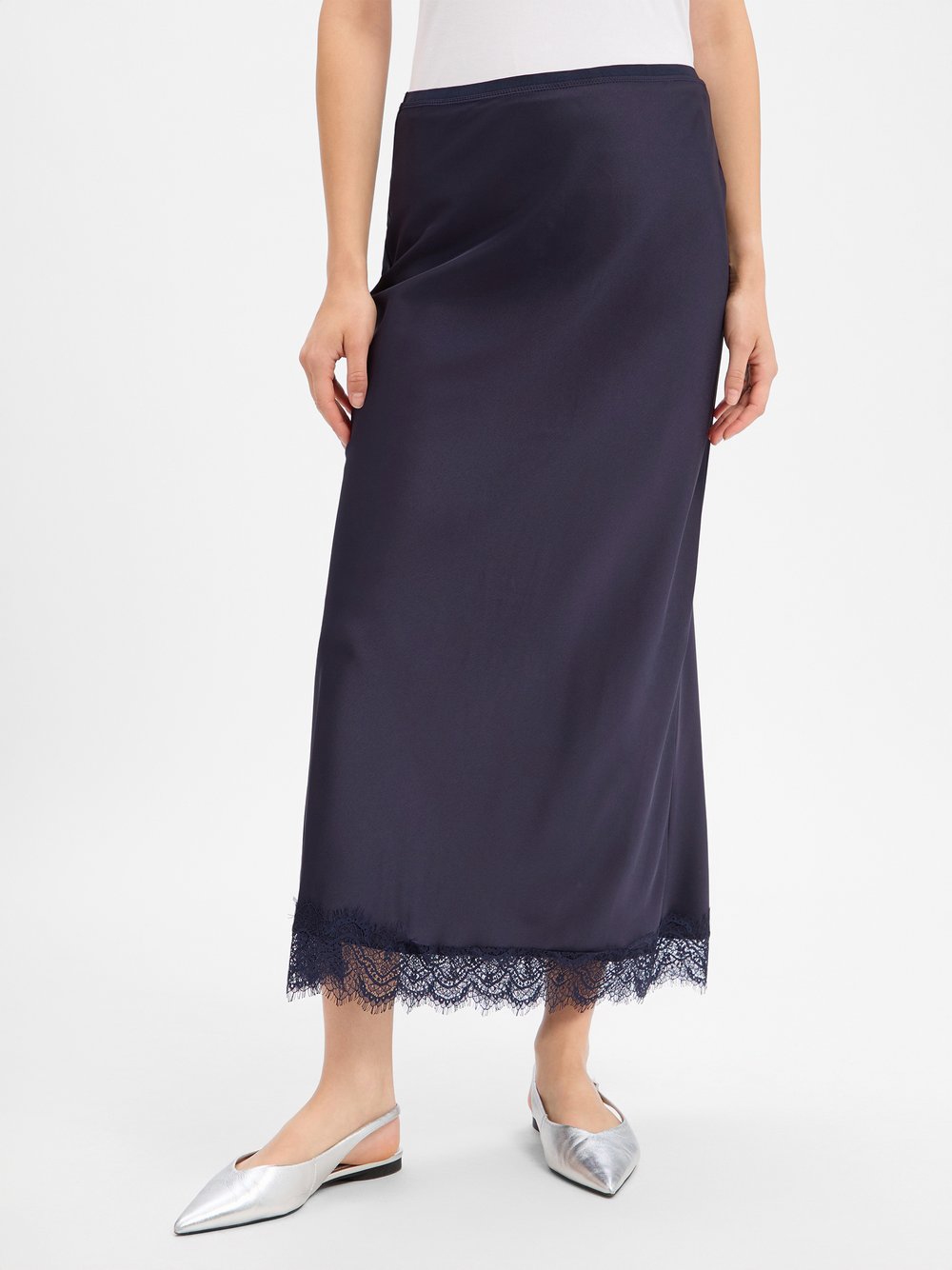 Marie Lund Satinrock Damen marine, XL
