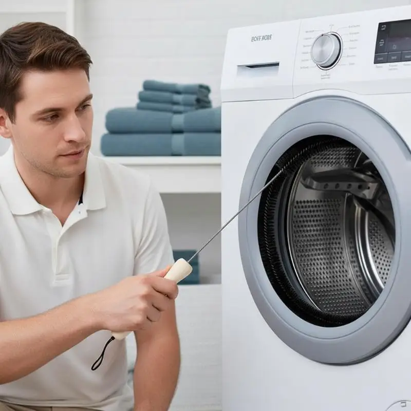 2PCS Washing Machine Cleaning Brush Drum Washing Machine Brush Dryer Vent And Duct Brush Multi-Purpose Crevice Brush