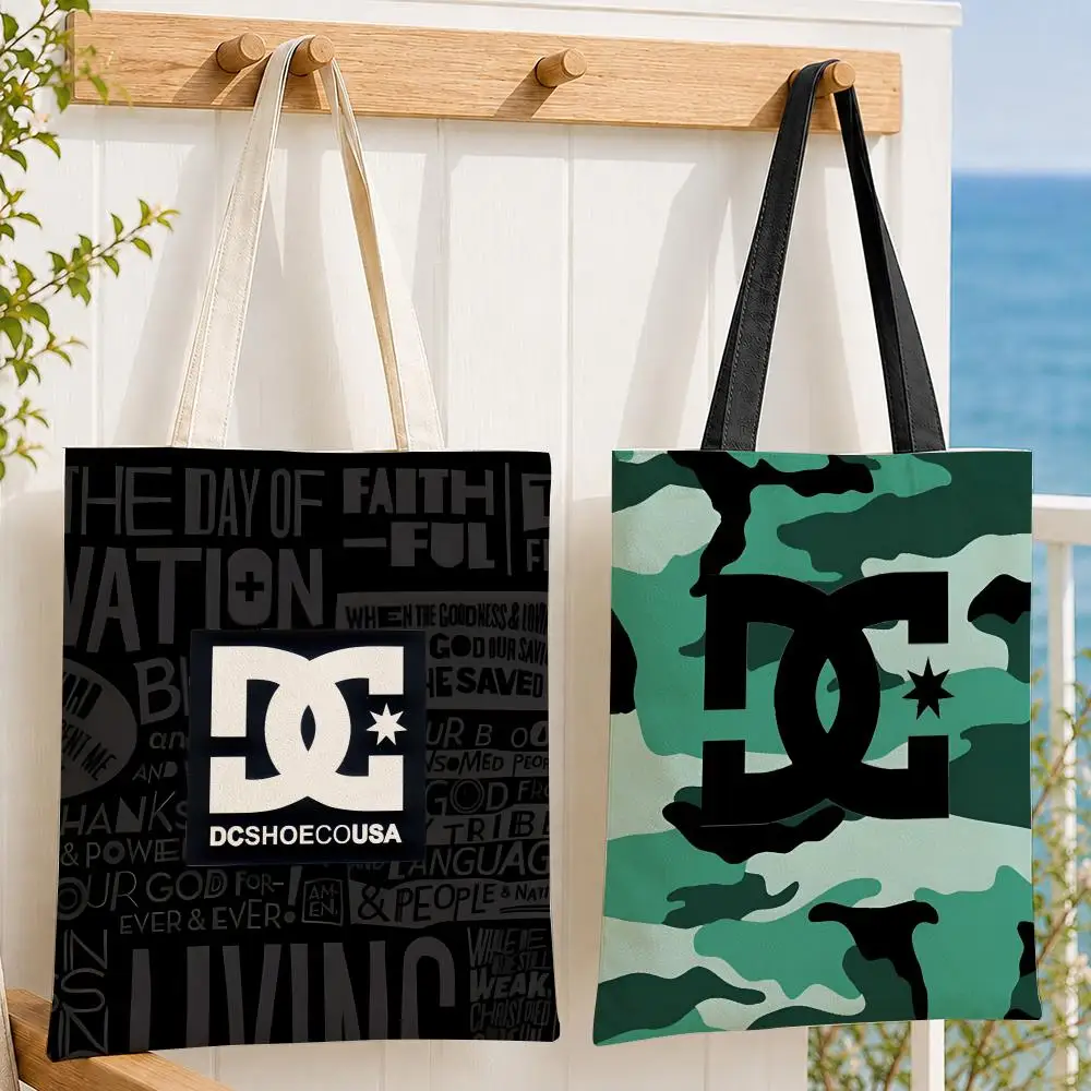 Marke D-DC S-Shoes Aufbewahrungstaschen Damen Canvas-Tasche Große Kapazität Tragetasche Schultertasche für Einkaufen und Schule