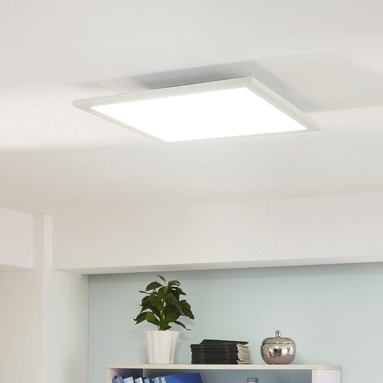 Pannello LED Arcchio, CCT Lysander, 39 cm, bianco, alluminio Lysander dimmerabile, Bianco / Opale, Studio / Ufficio, Alluminio, Moderno, Pannello LED