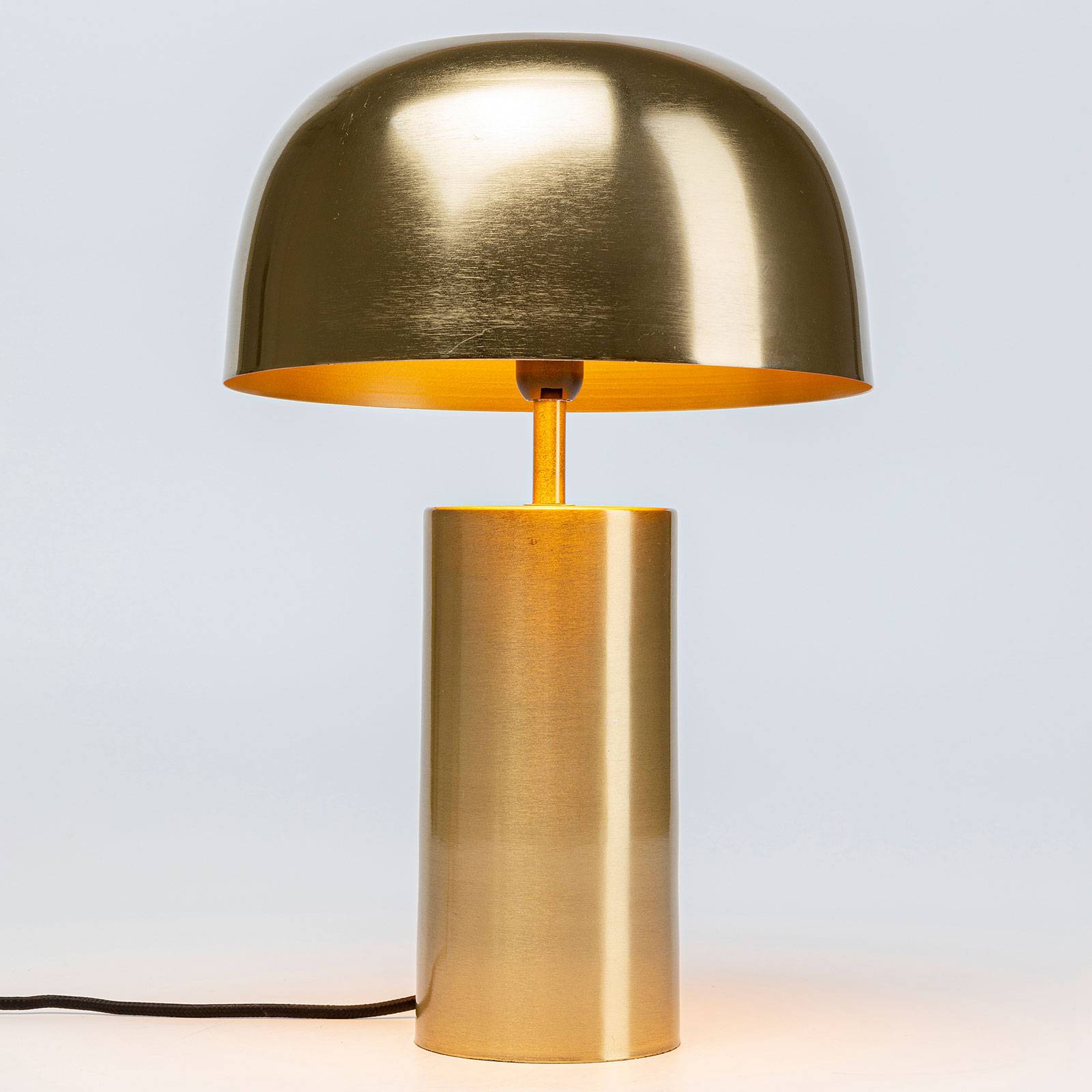 KARE Lampada da tavolo di design Loungy Gold, Ottone / Oro, Soggiorno / Sala da pranzo, Metallo, Design, Lampada da tavolo