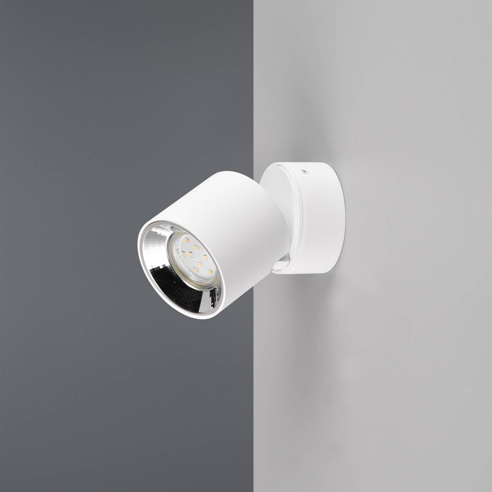 Trio Lighting Guyana faretto da soffitto GU10 1 luce bianco Guayana, Bianco / Opale, Soggiorno / Sala da pranzo, Metallo, Moderno, Faretto