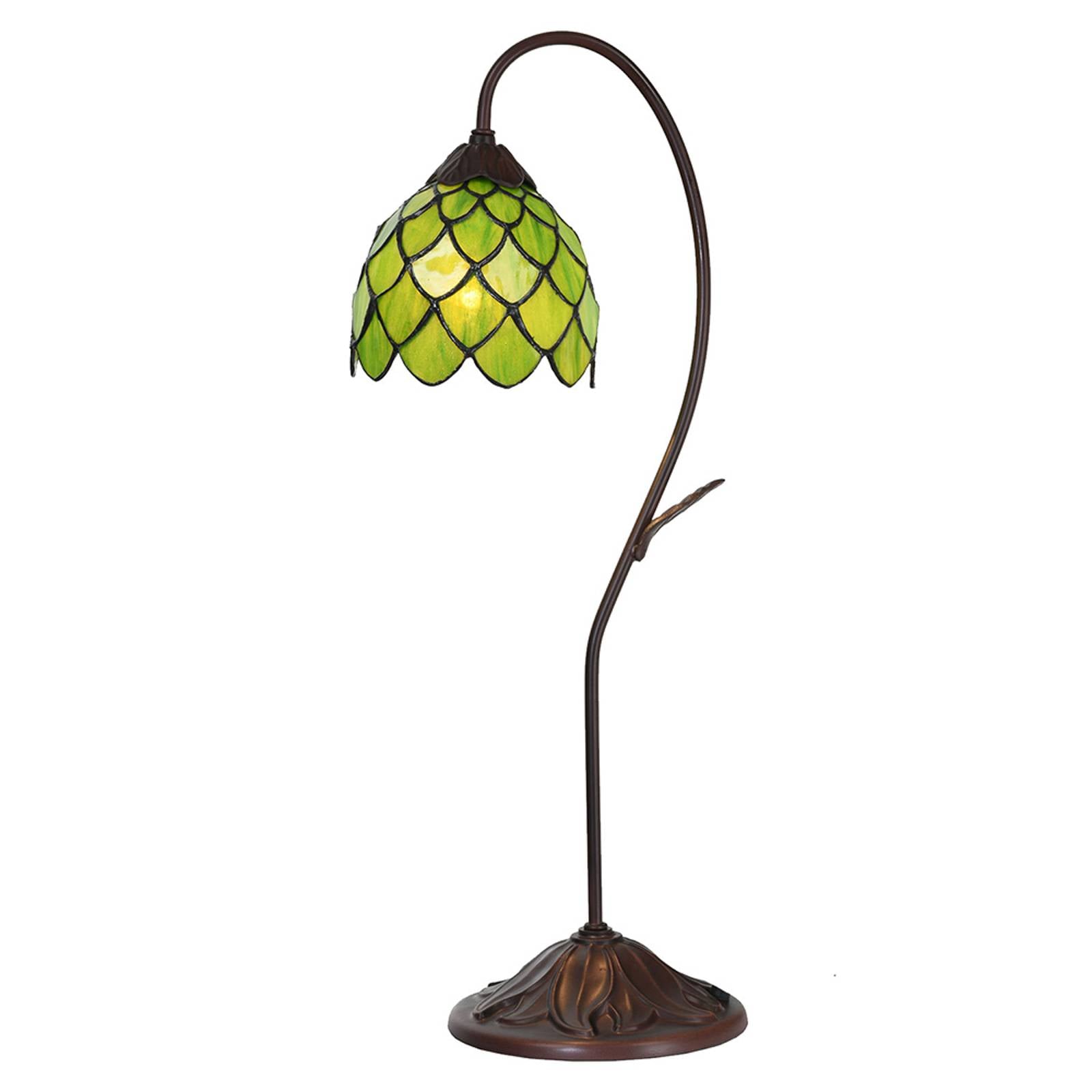 Clayre&Eef Lampada da tavolo Tiffany 5LL-6045, Marrone / Ruggine, Soggiorno / Sala da pranzo, Metallo, Tiffany, Lampada da tavolo