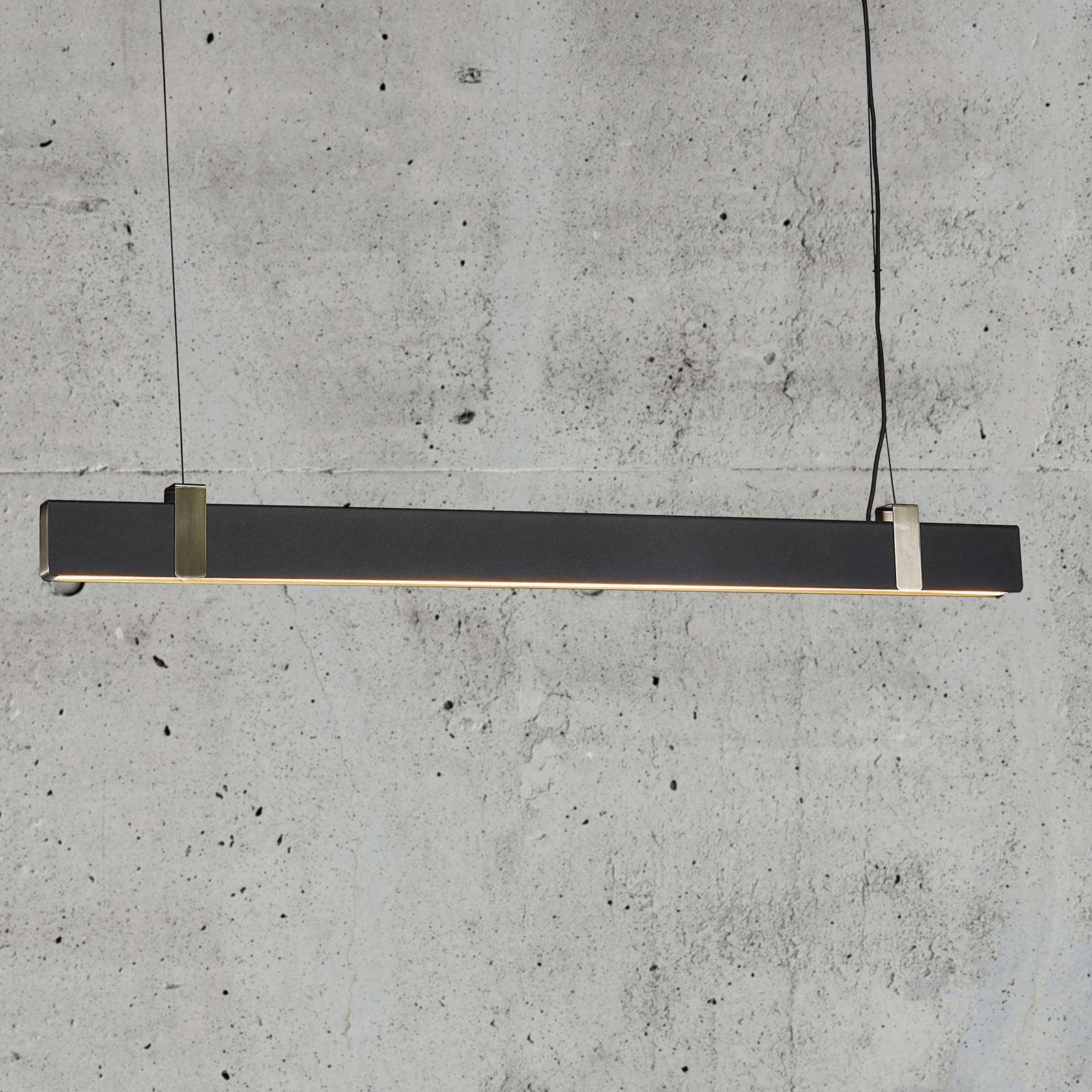 Nordlux Lampada LED a sospensione Lilt, nero dimmerabile, Nero, Soggiorno / Sala da pranzo, Metallo, Moderno