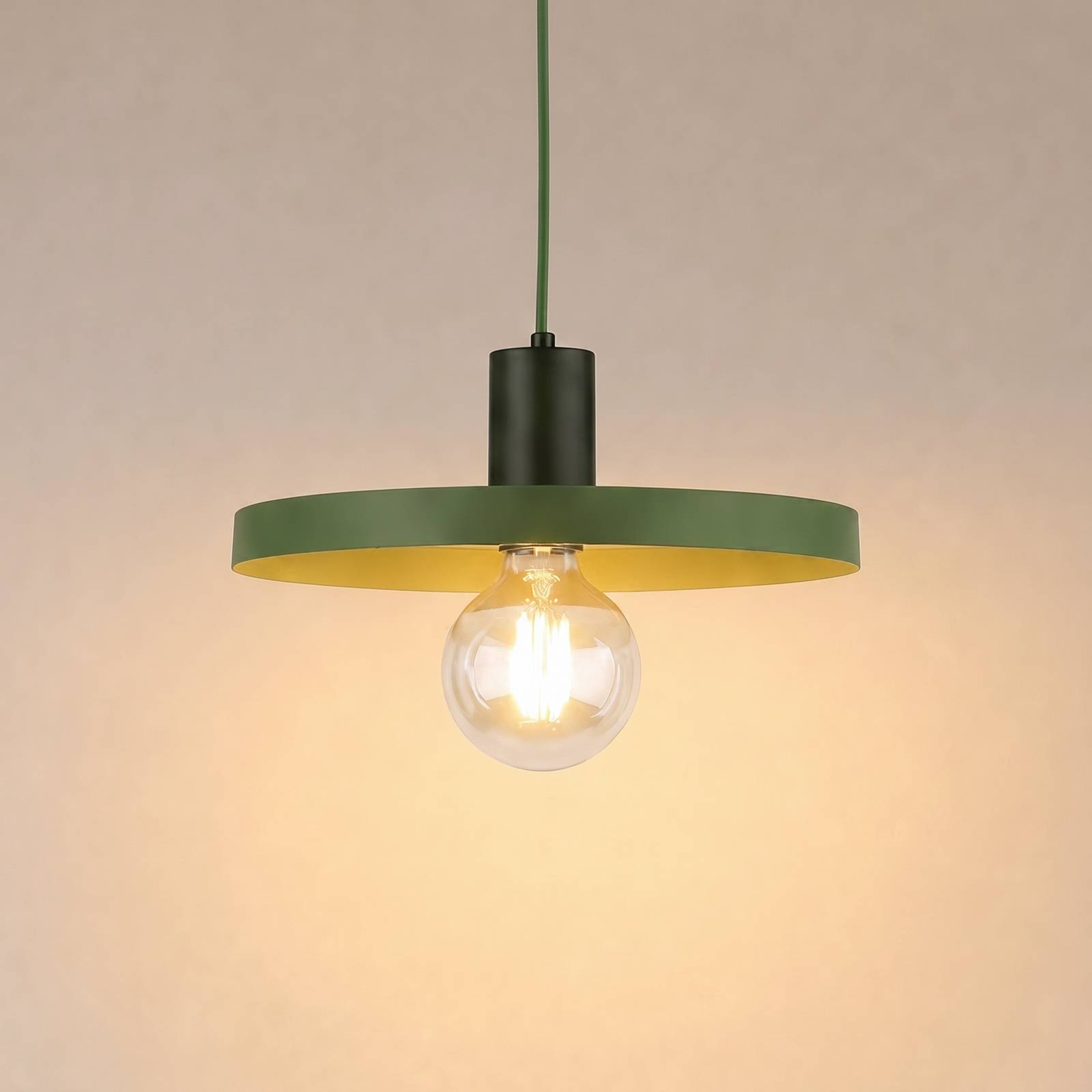 Lampada a sospensione Sila TK Lighting, dimmerabile, Verde, Soggiorno / Sala da pranzo, Metallo, Moderno, Lampada a sospensione