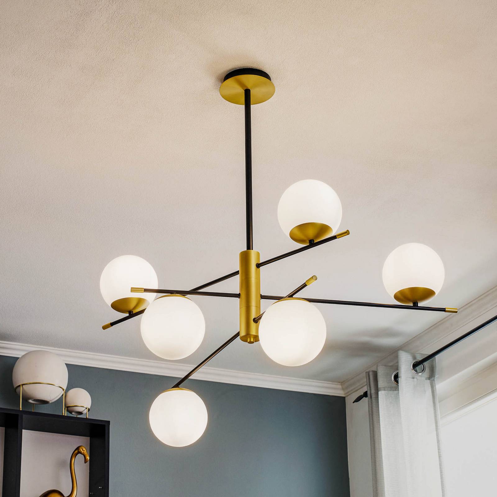 Maytoni Lampada a sospensione Nostalgia, dimmerabile, Soggiorno / Sala da pranzo, Vetro, Moderno, Lampada a sospensione