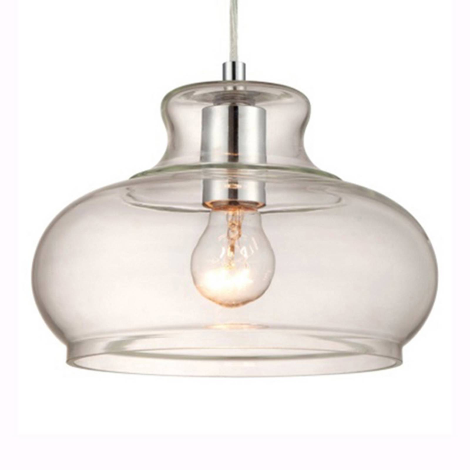 Westinghouse Lampada a sospensione in vetro 6345840, dimmerabile, Chiaro / Trasparente, Soggiorno / Sala da pranzo, Vetro, Moderno, Lampada a sospensione