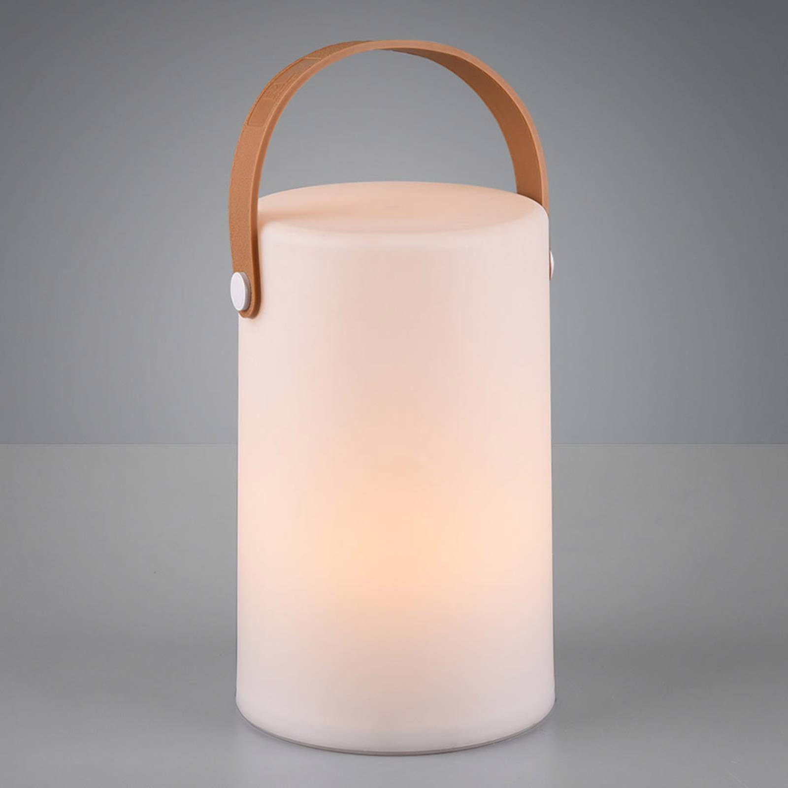 Reality Leuchten Lampada decorativa da esterni Aruba RGB a batteria, Bianco / Opale, Plastica, Moderno