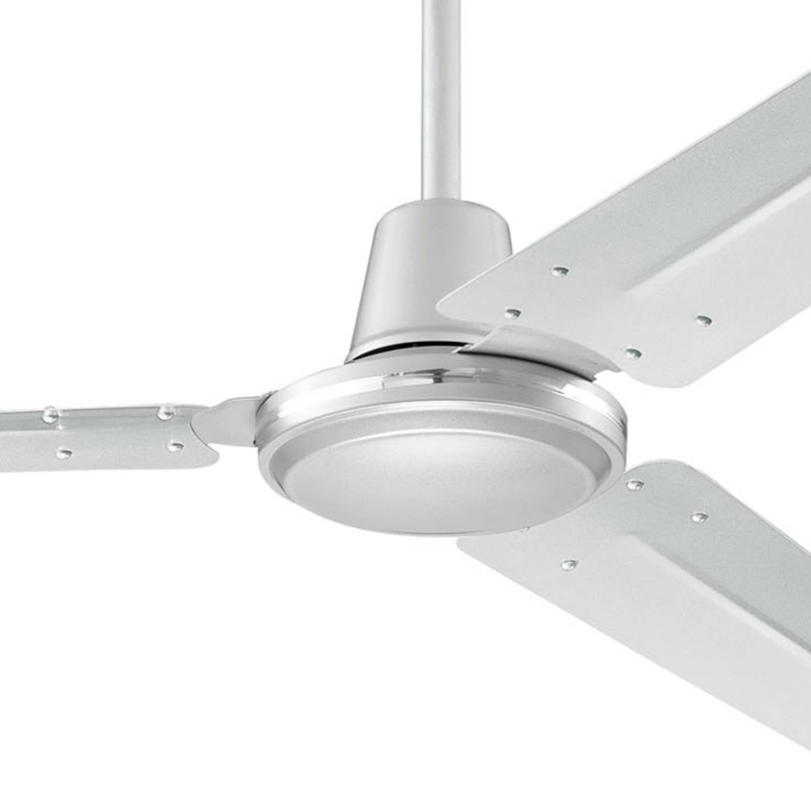 Westinghouse Ventilatore da soffitto Industrial, argento, silenzioso, 142 cm Industrial, Alluminio / Grigio / Zincato, Soggiorno / Sala da pranzo, Metallo, Moderno