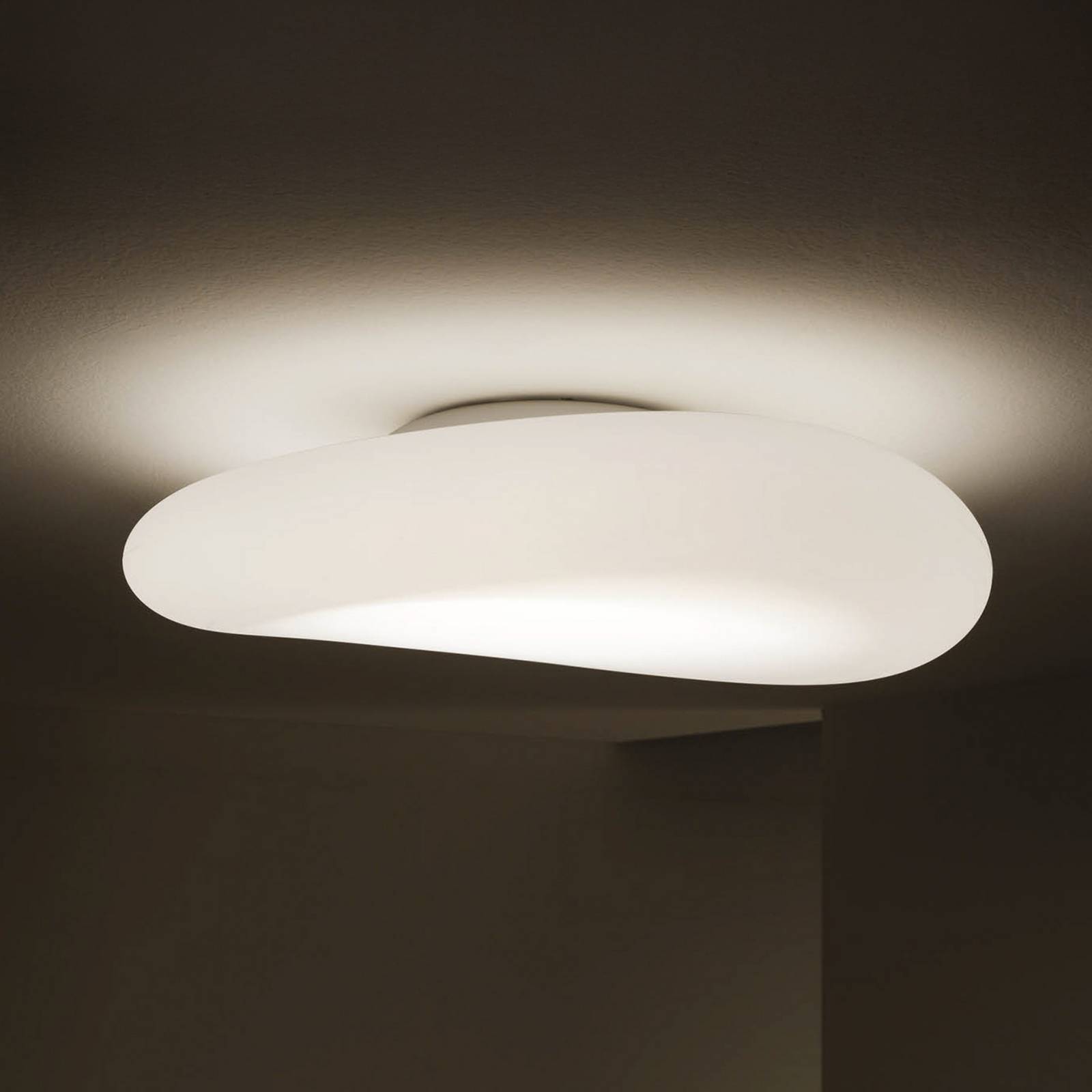 Stilnovo Plafoniera di design Mr. Magoo, dimmerabile, Bianco / Opale, Soggiorno / Sala da pranzo, Plastica, Design, Plafoniera