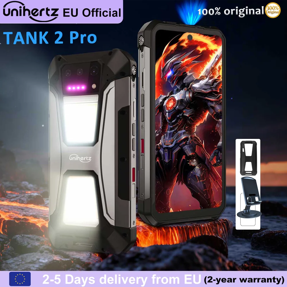 Unihertz 8849 Tank 2 PRO Robustes Smartphone Android 14 mit Projektor 24GB 512GB Handy 23800mAh 120W Ladegerät 6,79 Zoll Display 120Hz Smartphone