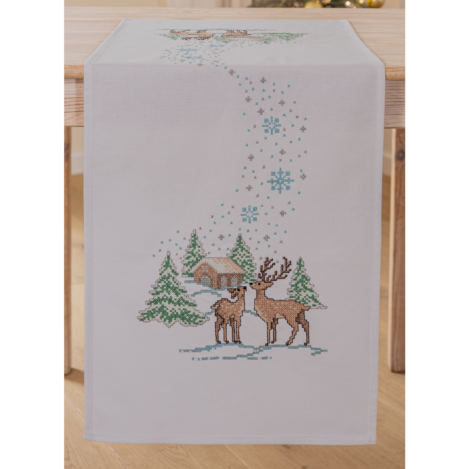 Stickläufer Rehe Winterlandschaft