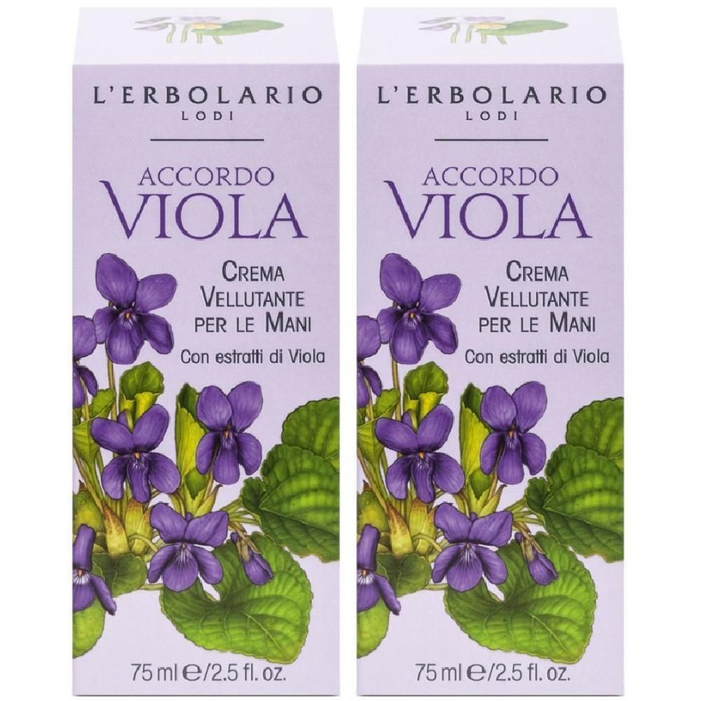 L´Erbolario Crema Vellutante per le Mani Accordo Viola 2x1 St