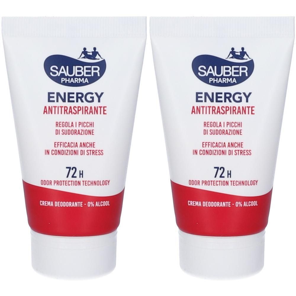 Sauber Deo 72H Energy Antitraspirante Crema Deodorante 2x35 ml