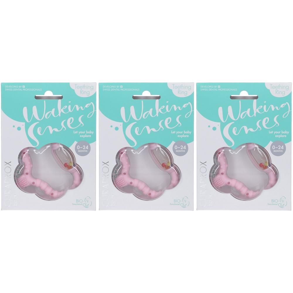 Curaprox Anello Dentizione Rosa 3x1 St