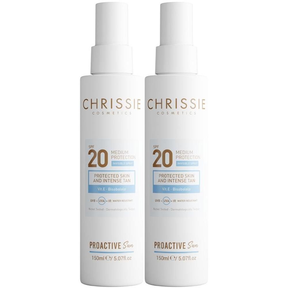 Chrissie Proactive Sun SPF20 Invisible Spray 2x150 ml Crema