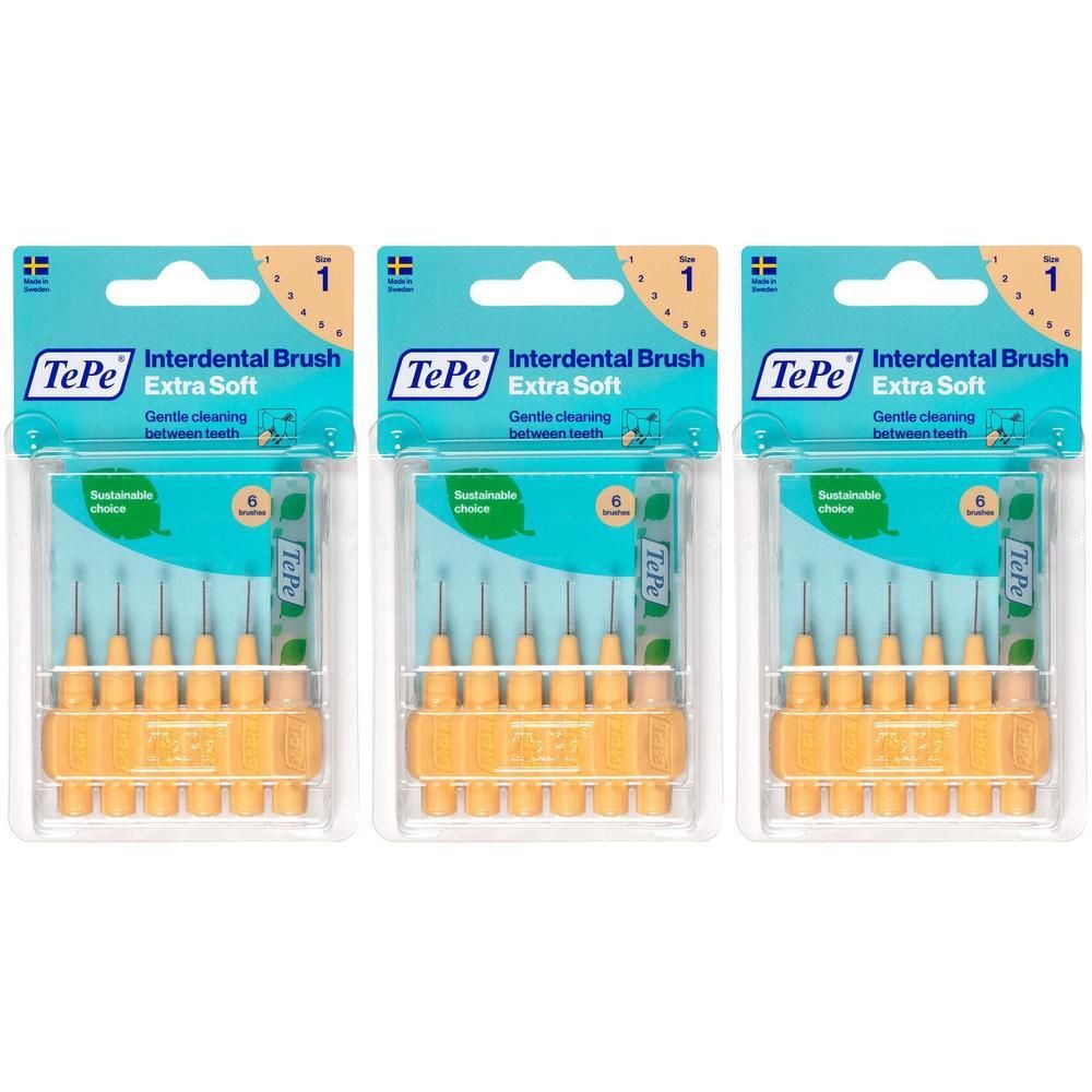 TePe® Extra Soft Arancione Chiaro Scovolino Interdentale blister ISO 1