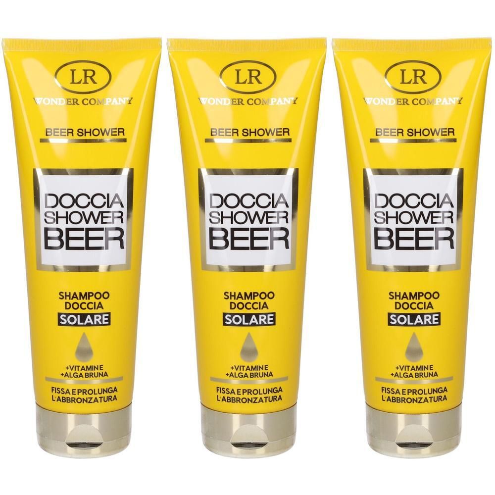Beer Shower Shampoo Doccia Solare Fissativo Prolungatore Abbronzatura