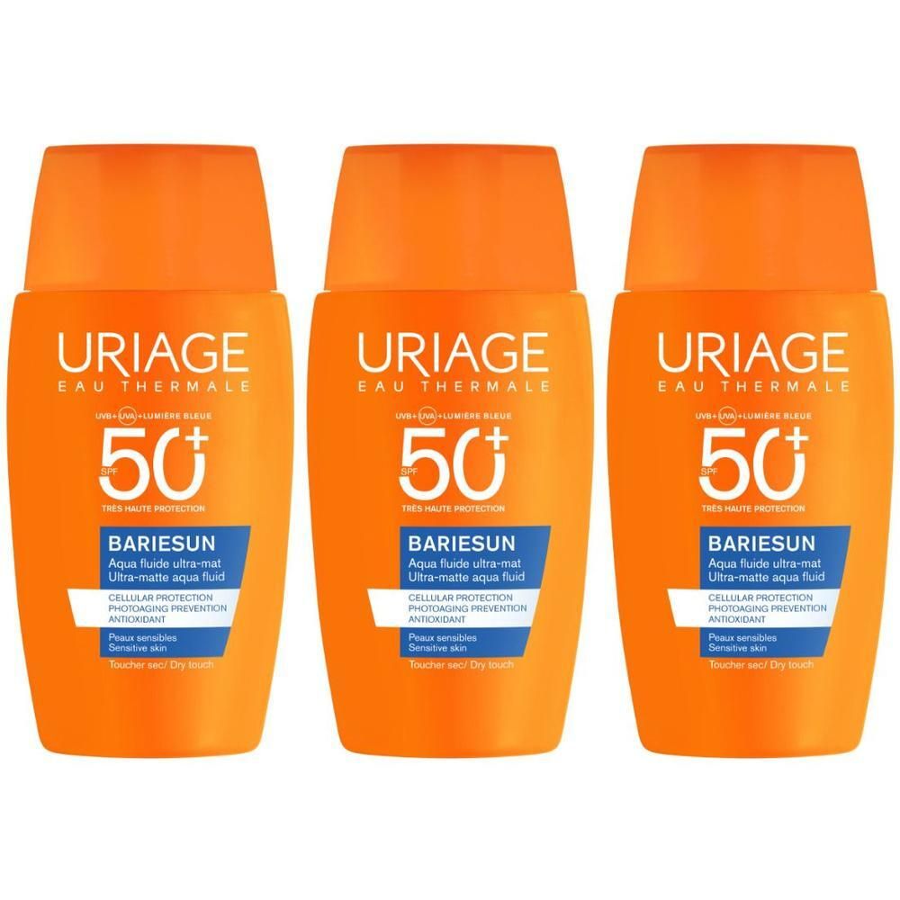 Uriage Bariésun Aqua Fluid Ultra Mat SPF50+ Crema Viso Solare Effetto