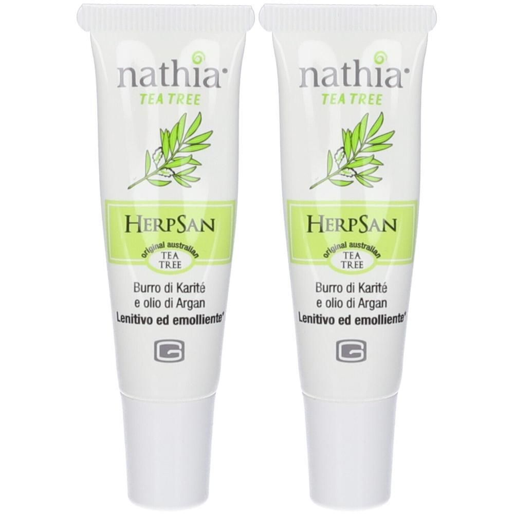 Herpsan Nathia Balsamo Labbra al Tea Tree 2x10 ml