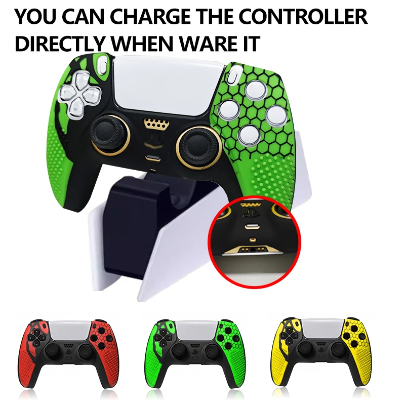 Soft Silicon Protective Case Cover For Playstation 5 Gamepad Controle Controller Games Accessori For PS5 Controller Skin Cases