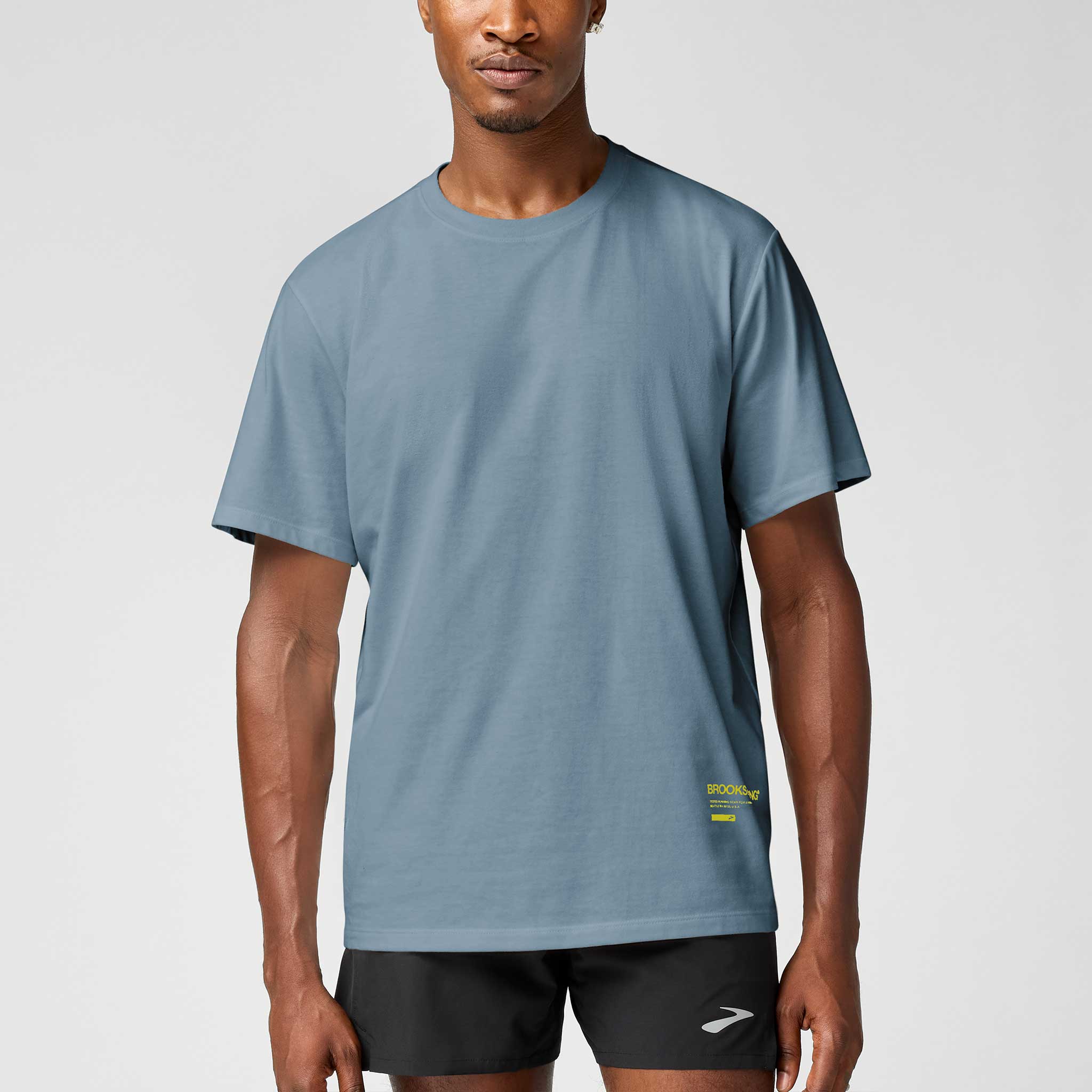 Brooks Graphic Short Sleeve Men's Running Apparel Blue Haze/Lichen