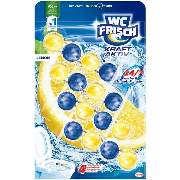 WC FRISCH WC-Duftspüler KRAFT AKTIV Lemon 4x 50,0 g