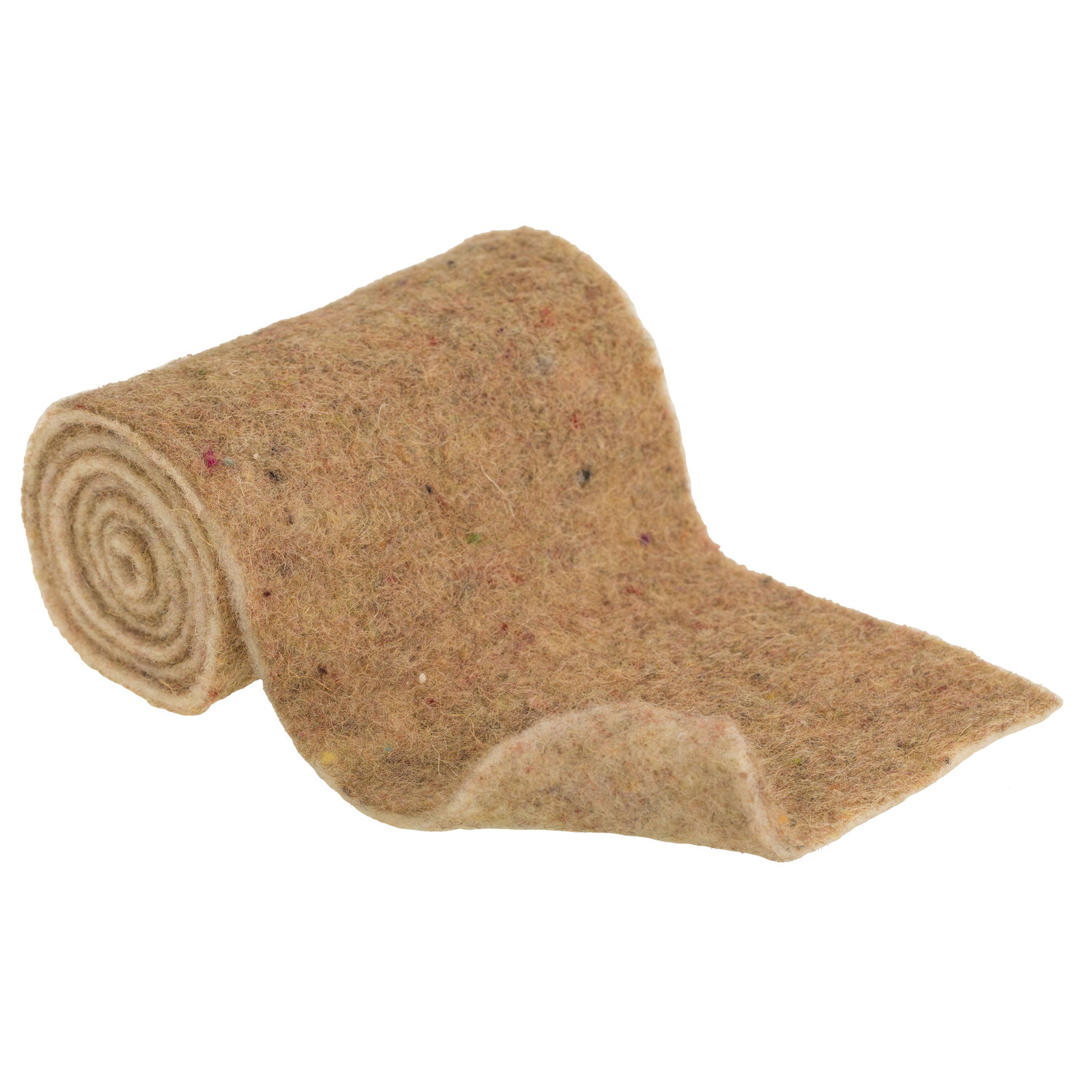 Wollband, zweifarbig, braun-beige, 15 cm, 1 m