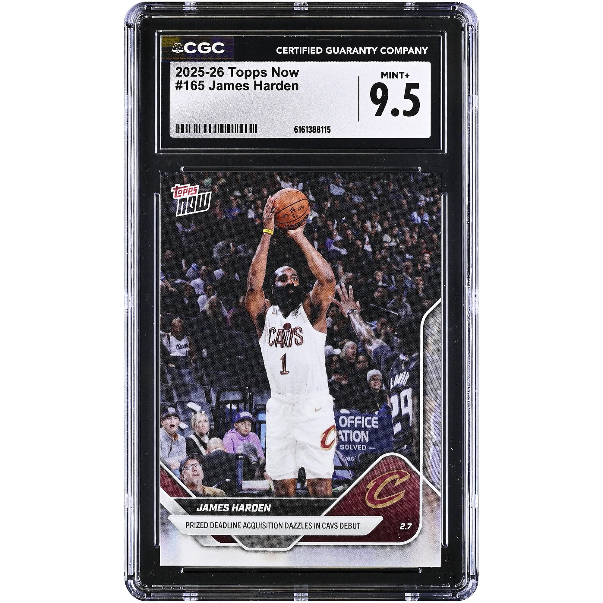 Carte Topps Now 2025-26 de James Harden, recrue prisée de dernière minute, qui brille lors de ses débuts avec les Cavaliers (n° 165), - No Gender Taille: No Size - NBA Store FR