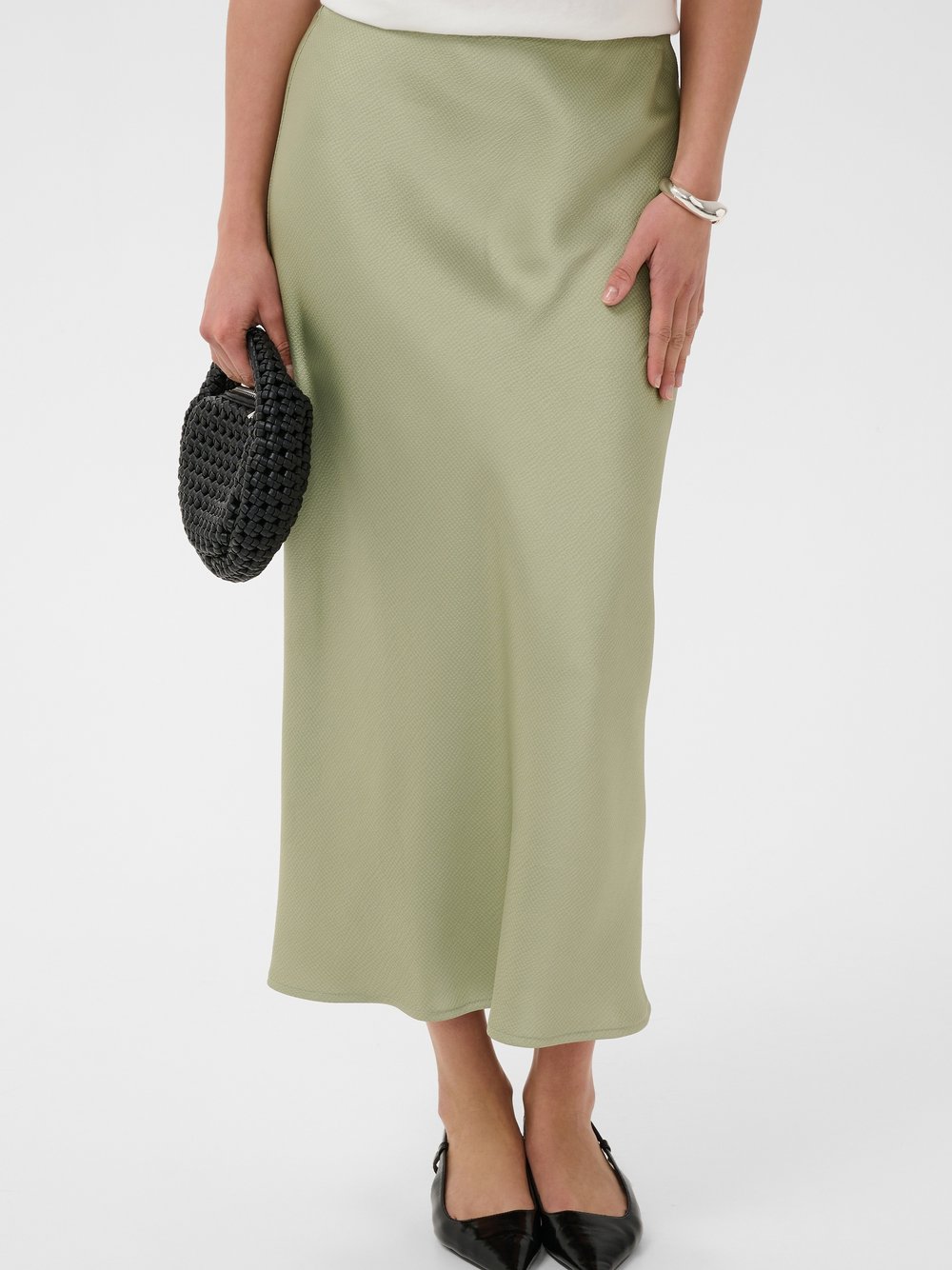 Kaffe Freizeitrock KALOTTE Elastische Taille Damen grün, 46
