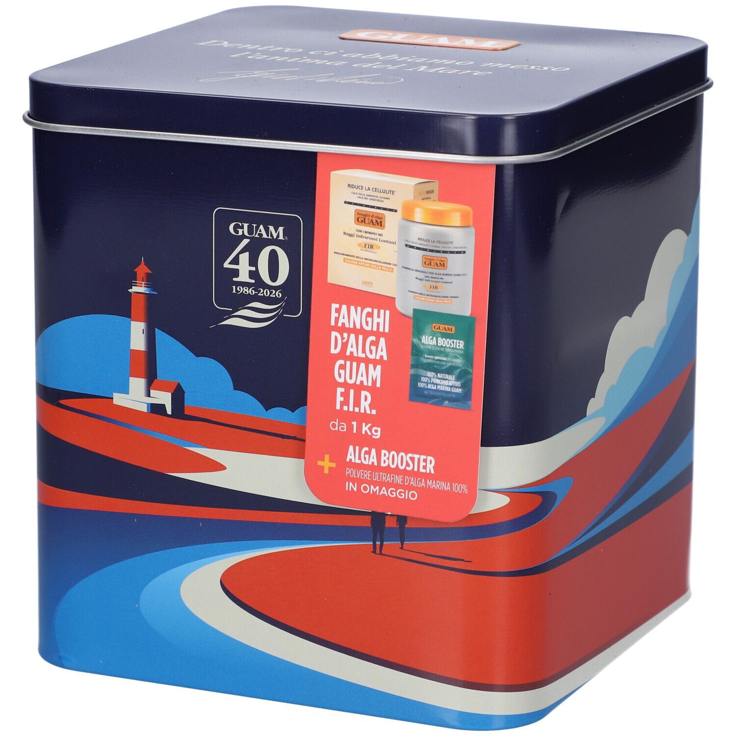 Guam Fanghi Alga Fir + Booster Polvere Ultrafine D´Alga Marina Latta O