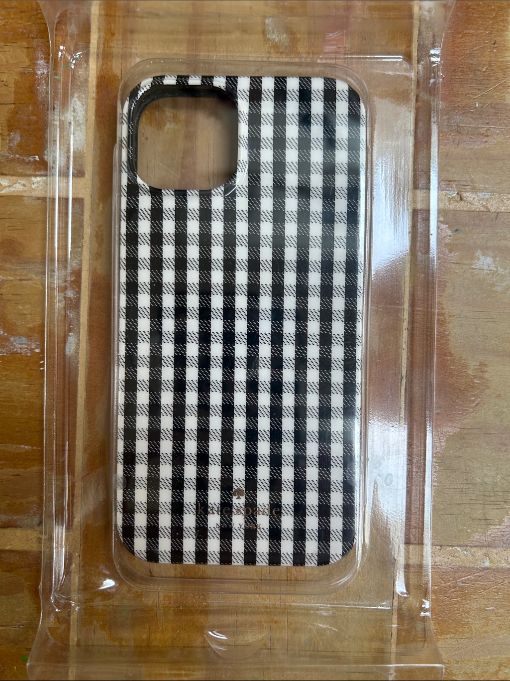 Kate Spade Cell Phones & Accessories | Kate Spade Iphone 14 Cell Phone Case! Black & White Gingham/Check Is A Classic! | Color: Black/White | Size: Os