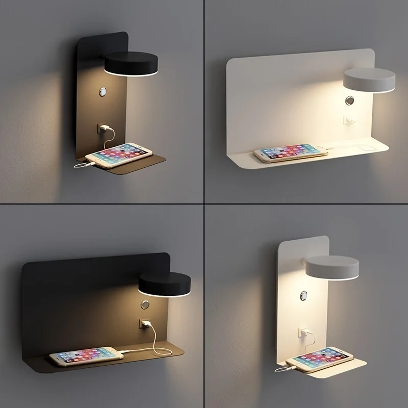 Led Wand Lampe Moderne Einfachheit Innen Wand Licht Schlafzimmer Nacht Lampe Nachttisch Lampe LED Licht mit USB Handy Aufladen