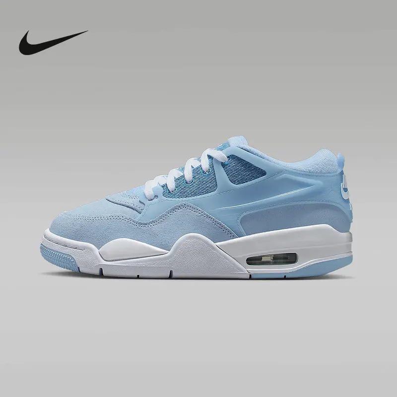 Nike Nike Damenschuhe Jugend AIR JORDAN 4 RM AJ4 Blau und Weiß Sportschuhe Basketballschuhe IH2348-400