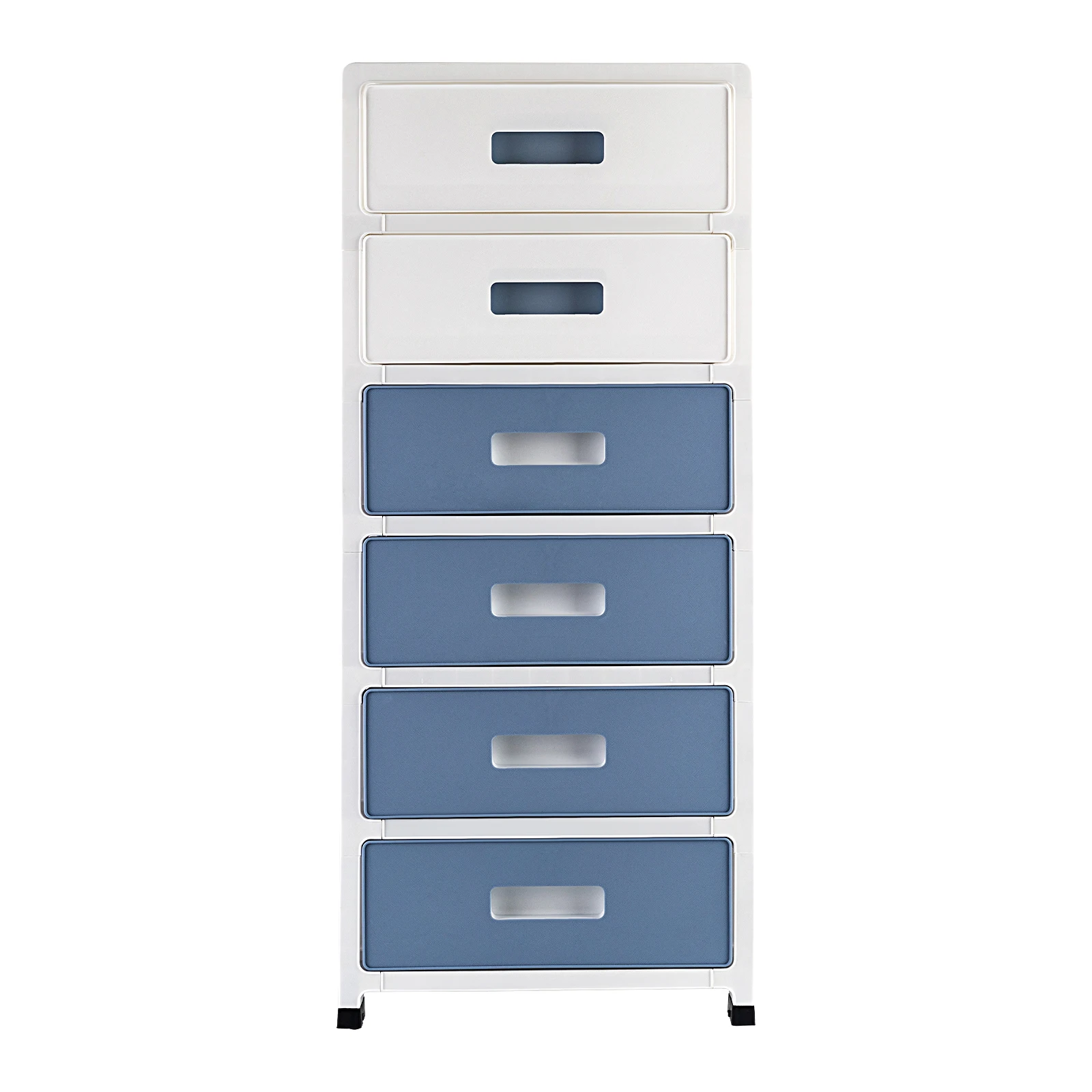 6-stufiger Schubladenschrank, Kommode mit 6 Schubladen und Rollen, Kunststoff-Kleiderschrank-Organizer, Regal-Aufbewahrungsbox