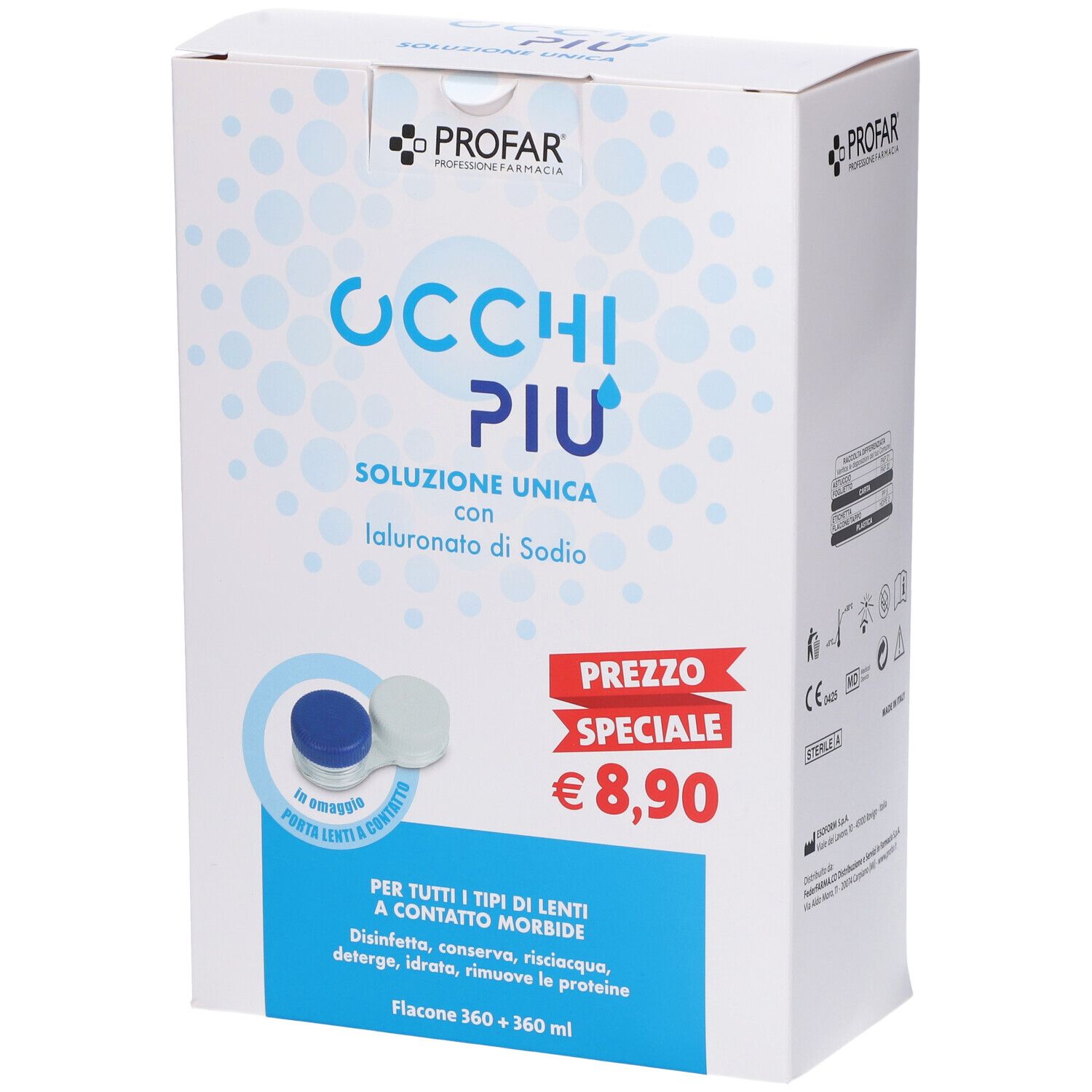 Profar Occhipiù Soluzione Unica 2 Flaconi 2x360 ml disinfettante