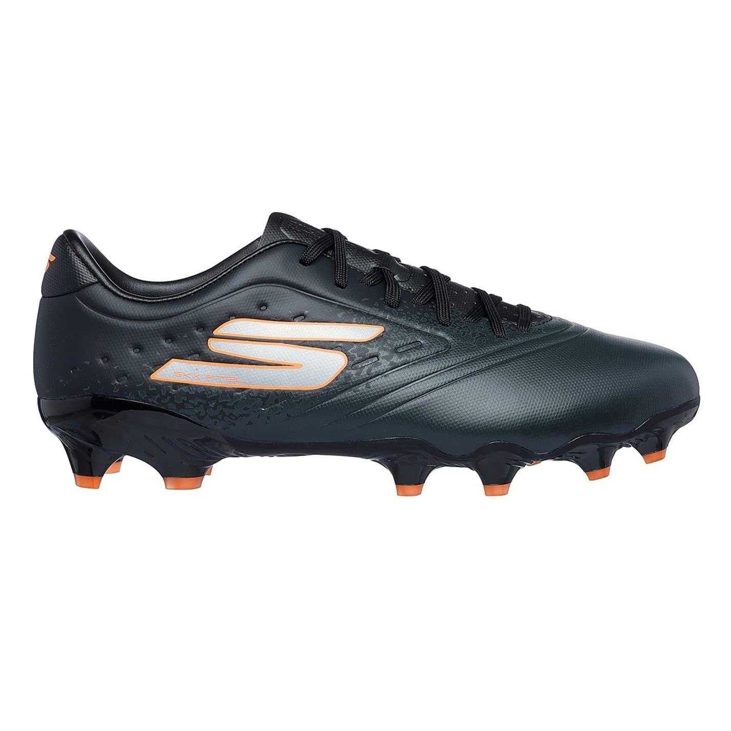 Skechers - Fußballschuhe mit festem Boden für Herren/Damen Unisex (Schwarz/Orange)