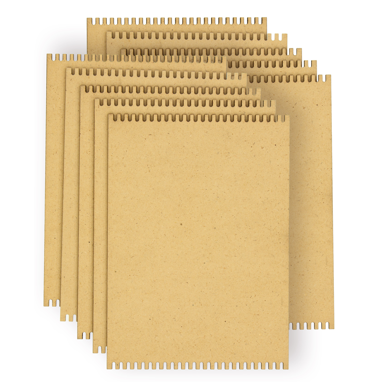 buttinette Webplatten Rechteck aus MDF, Webbreite: 11,5 cm, 10er-Pack