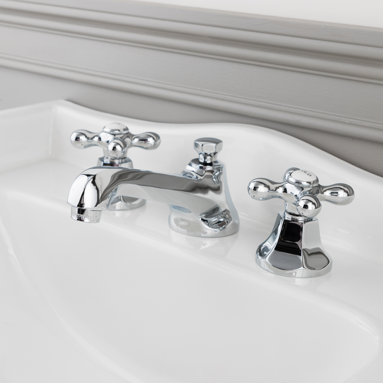 Randolph Morris Randolph Morris Deco Widespread Bathroom Sink Faucet-Metal Cross Handles-Matte Black RMB616MC-MB