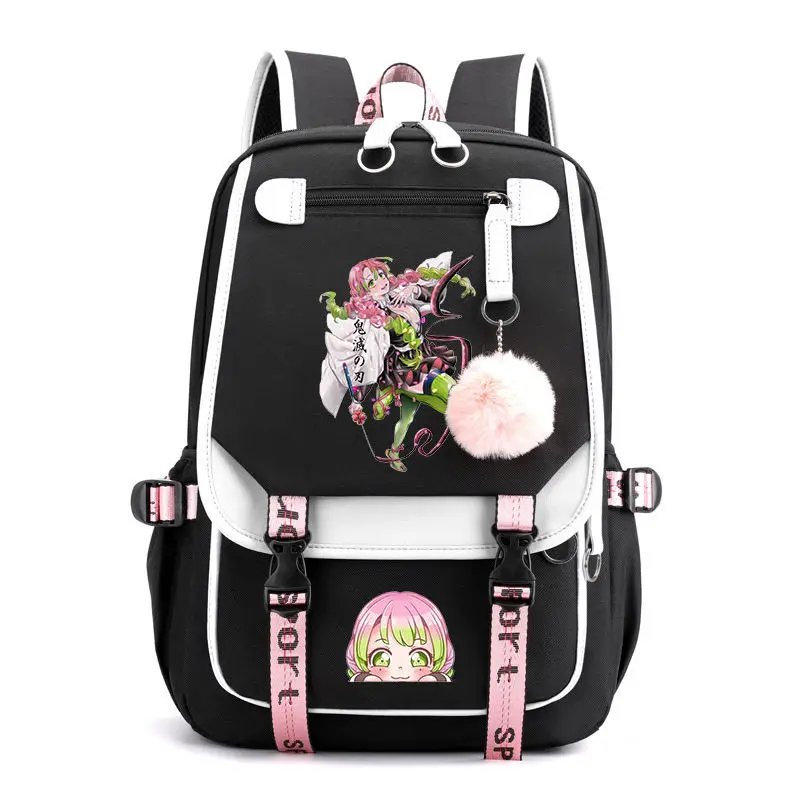 Anime Kanroji Mitsuri série sac à dos unisexe étudiant sac à dos dessin animé grande capacité léger retour à l'école anime sac d'école