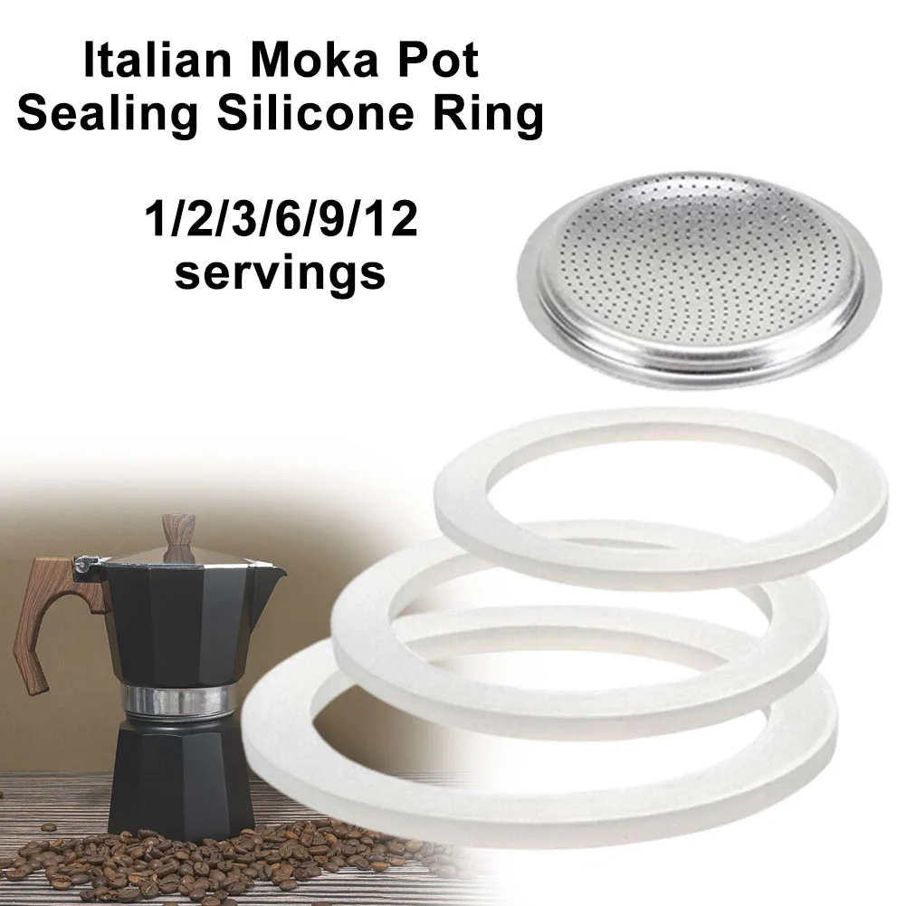 Joint en caoutchouc pour cafetière, filtre en silicone pour cafetière moka, accessoire de remplacement spécial pour cafetière à expresso, cafetière moka