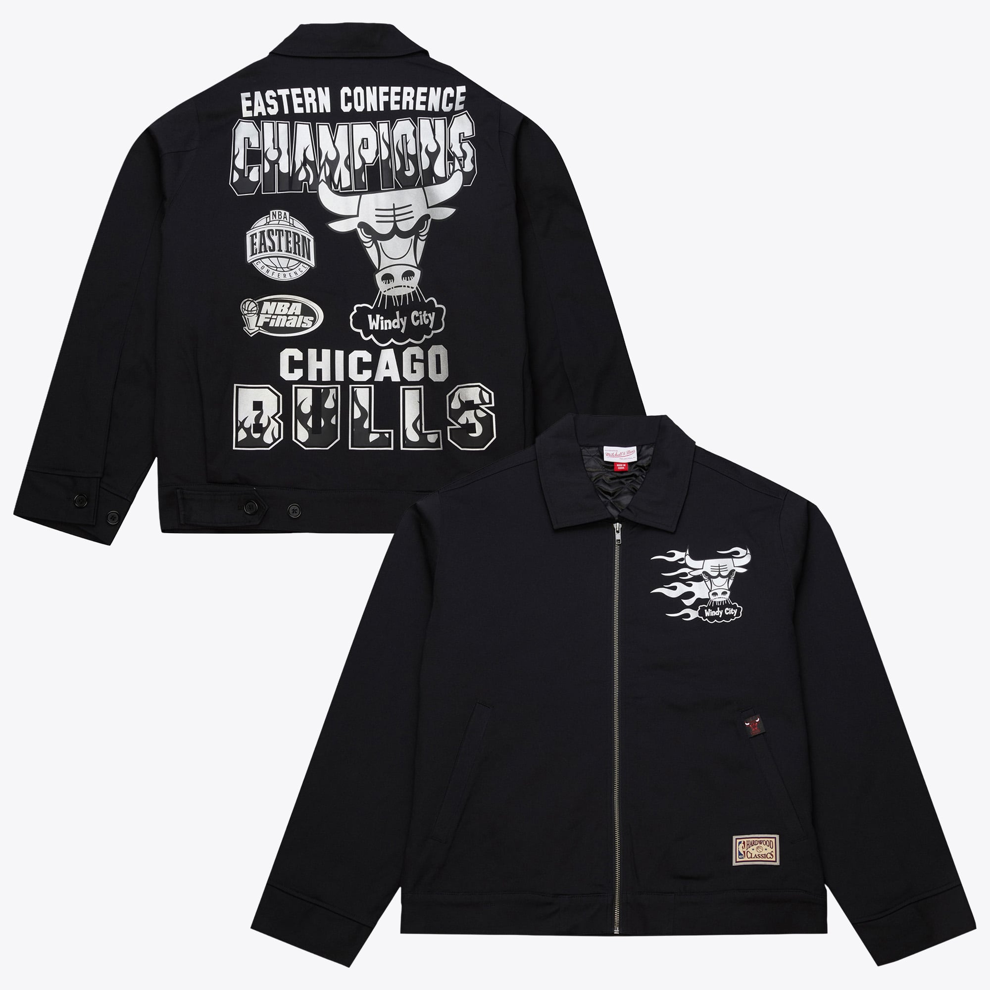 Chicago Bulls Mitchell & Ness Workman Jacke – Schwarz – Herren